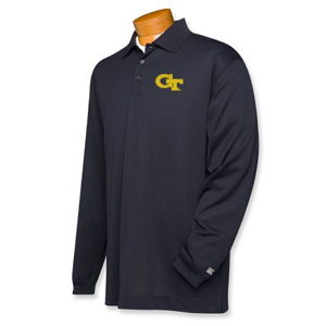 Georgia Tech Yellow Jackets B&T CB DryTec LS Championship Polo - Navy Blue